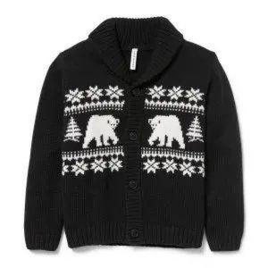 Janie and Jack Polar Bear Shawl Cardigan, 4 - NWT